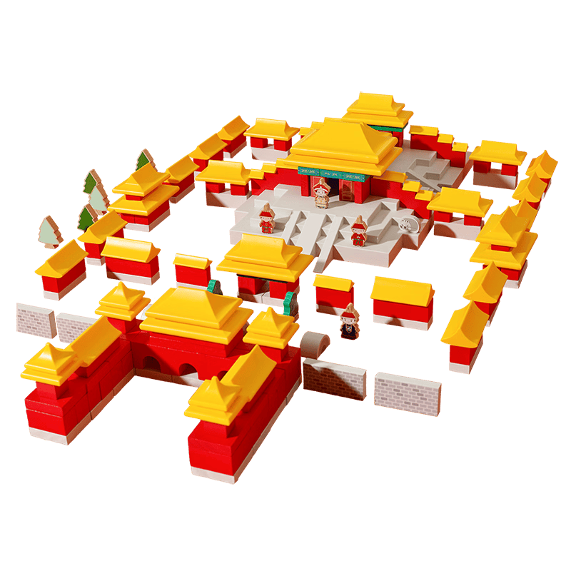 可来赛故宫紫禁积木大块216粒拼搭玩具新